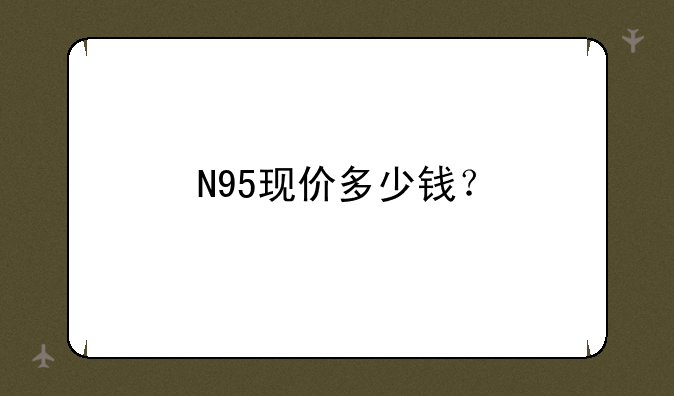 N95现价多少钱？