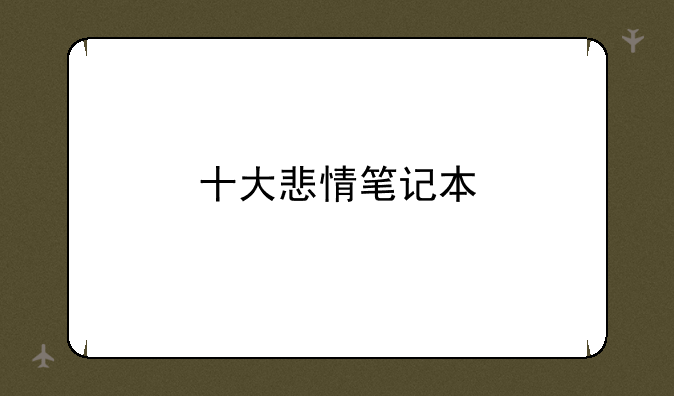 十大悲情笔记本