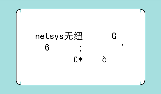 netsys无线网卡怎样安装驱动？