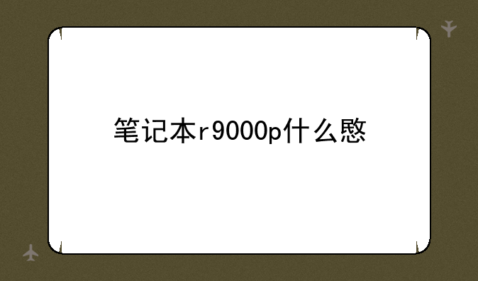 笔记本r9000p什么意思