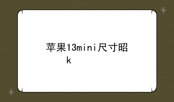 苹果13mini尺寸是多少