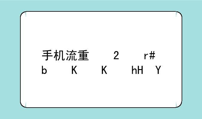 手机流量包月是什么意思