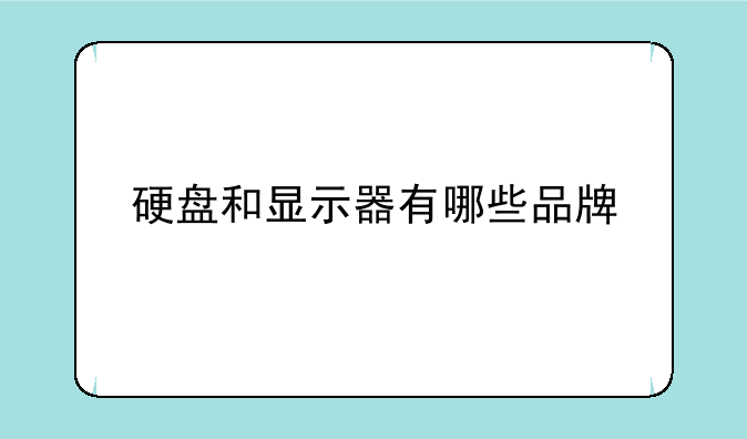 硬盘和显示器有哪些品牌