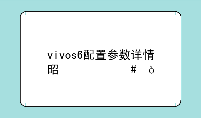 vivos6配置参数详情是什么？