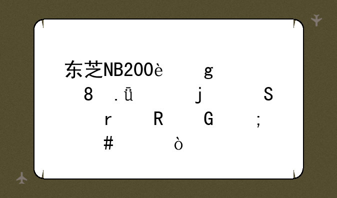 东芝NB200这款10.2英寸的笔记本电脑怎么样？