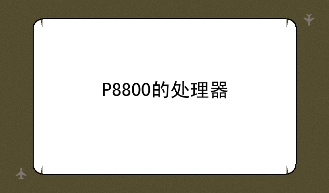 P8800的处理器