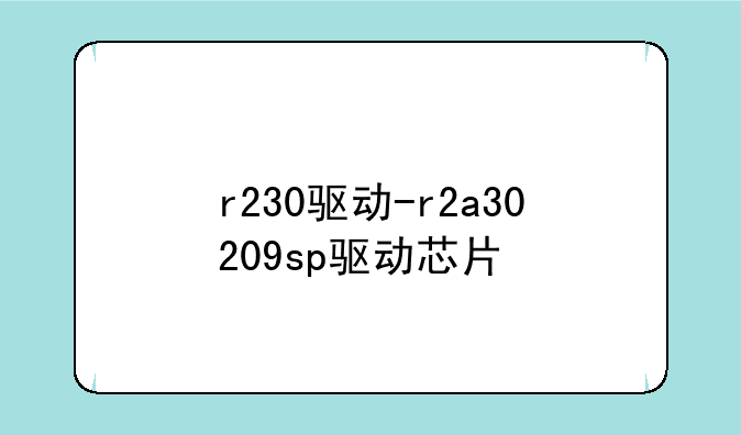 r230驱动-r2a30209sp驱动芯片