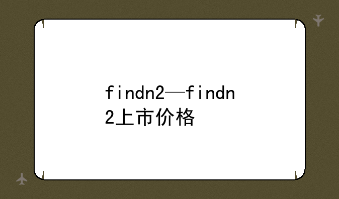 findn2—findn2上市价格