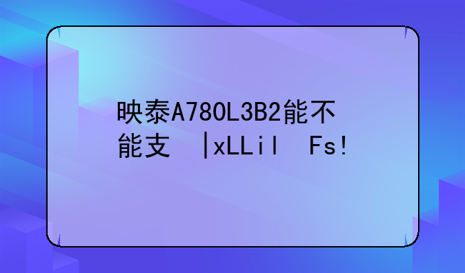 映泰A780L3B2能不能支持四核cpu