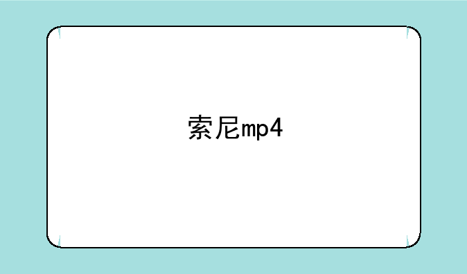 索尼mp4