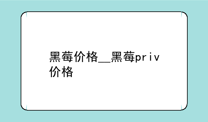 黑莓价格__黑莓priv价格