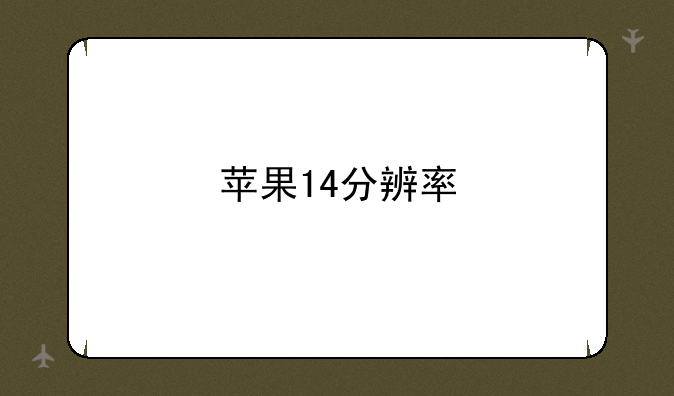 苹果14分辨率