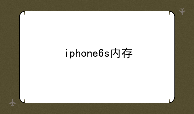 iphone6s内存